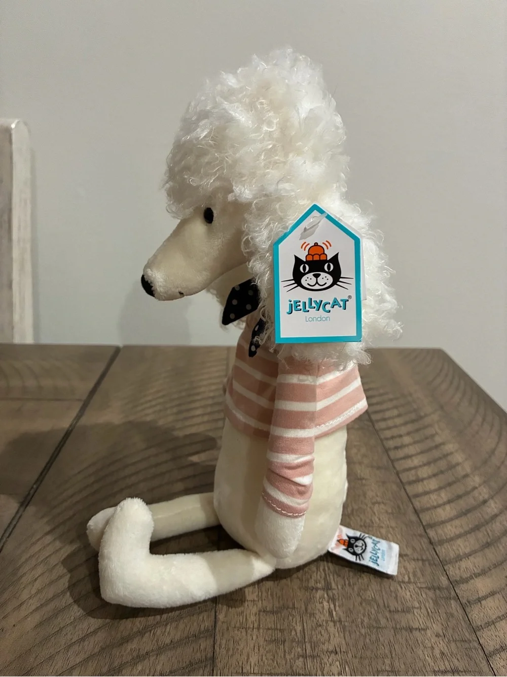 JELLYCAT Beatnik Buddy Poodle Plush 12” BEB3P NEW NWT White Dog Toy Retired RARE